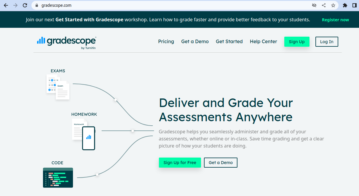 Gradescope website